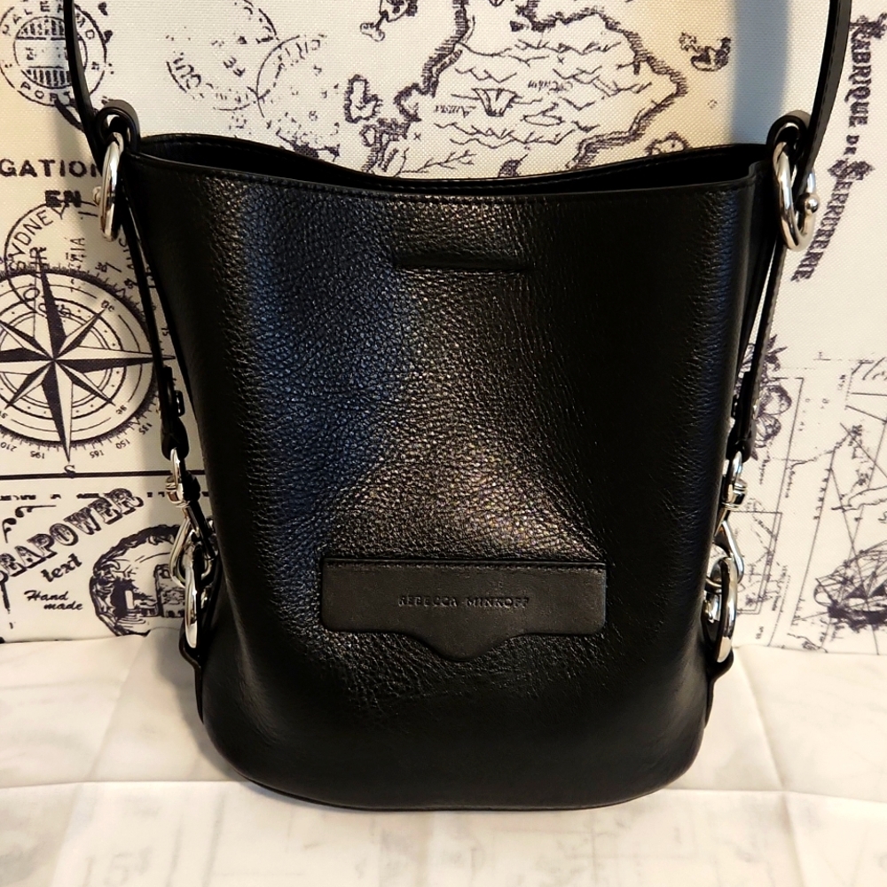 Rebecca Minkoff Black Leather Bucket Bag